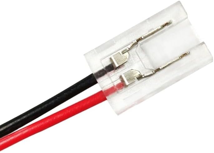 Lighting Accessories 50pcs/lot 8MM Solderless Plate for COB Strip Light Clear PC Plate 8mm Wide 2pin Single Colour Strip Light Connector (Size : 8MM solderless Plate with Wire 10CM)