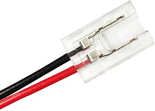 BROEL Zezhen 50pcs/lot 8MM Solderless Plate for COB Strip Light Clear PC Plate 8mm Wide 2pin Single Colour Strip Light Connector (Size : 8MM solderless plate with wire 10CM)