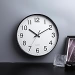 12 Inch Round Wall Clock Silent & Non-Ticking Simple Wall Clock Operated for Living Room Bedroom Kitchen (30 cm/ 12")