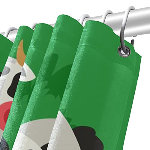 Rideau de douche imperméable motif animal vert avec crochets inclus