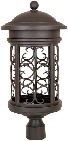 Designers Fountain 31136A-ORB Ellington Outdoor Post Lantern Light, Oil Rubbed Bronze