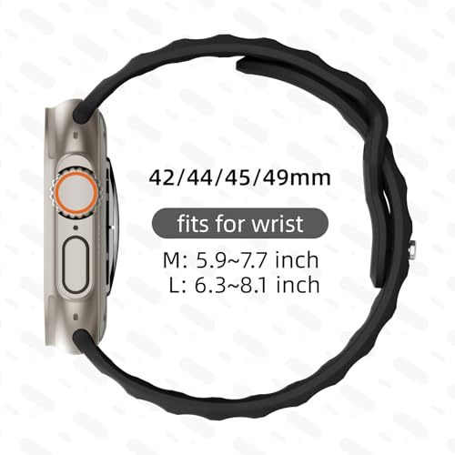 Bracelet de sport pour Apple Watch Ultra anti-transpiration silicone souple homme