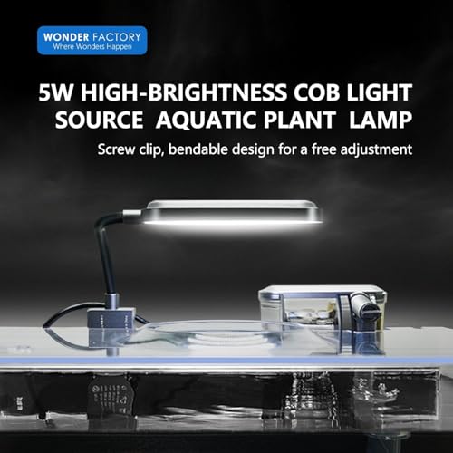 image for Wonderfactory Aquarium Desktop Set 2.6 Gallon Small Fish Tank, Ultra C