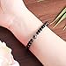 Black Tourmaline Obsidian Bracelet, Adjustable Black Onyx Stone Crystal Bracelet, White Flash Protection Bead Jewelry Gifts for Men Women Valentine Birthday Anniversary Present