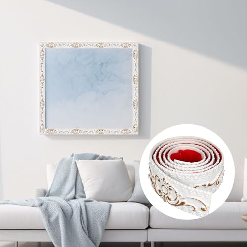 3D Molding Trim Wall Trim 5mx3.6cm Dado Capping Trim Cabinets Seams Strip, Skirting Board Tile Wall Border Edging Strip,Ceiling Molding Mirror Border Decorative Trim - Image 3