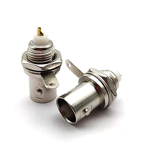 50 Pcs of BNC Socket Female Chassis Panel Mount Socket Coaxial Connectors 50 Ohm BNC Female Plugs
