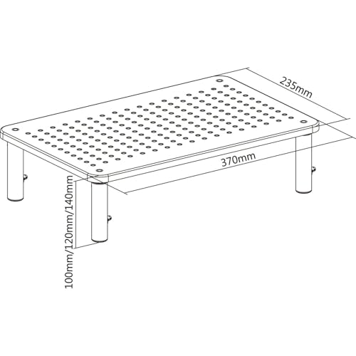 Base ajustable de escritorio Lorell para monitor miniatura 6