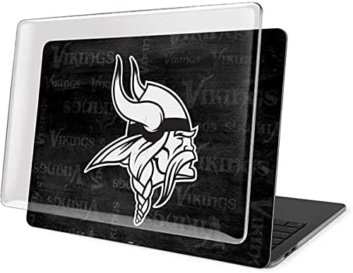 Skinit Case + Skin Compatible with MacBook Pro 16in (2019-20) - Officially Licensed NFL Minnesota Vikings Black & White Design