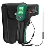 ERICKHILL Infrared Thermometer Gun, Dual Mode IR Laser Thermometer with -50°C~800°C and Meat Probe (-50°C~300°C), Non-Contact Digital Thermometer for Cooking, BBQ, and Industrial Use