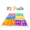 Fun Central 72 Pack Assorted Color Plastic Manual Pencil Sharpeners with Caps – Bulk Classroom, Office, and Party Favor Supplies #2