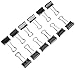 Produktbild Wedo 6421419 Foldback Klammern, lackiertes Metall abnehmbare Bügel, starke Feder, 19 mm, 12 Stück, schwarz/silber