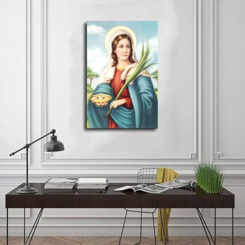 Cadre à suspendre Sainte-Lucie avec impression sur toile de qualité - 3