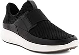 ECCO Womens Soft 7 Runner Slip On Sneaker, Black/blackblack, 9-9.5