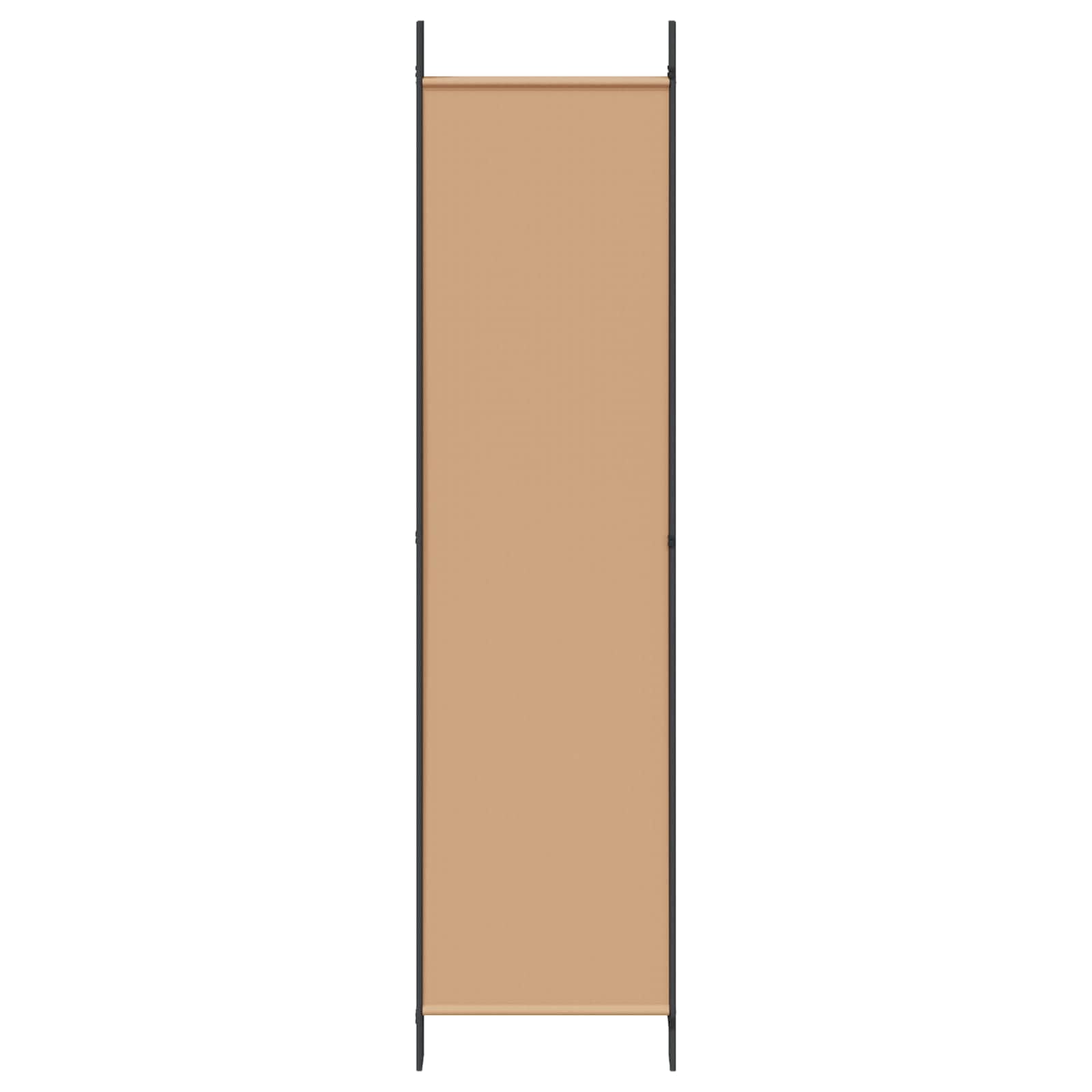 Paravent 5 Panneaux Beige 250 x 200 cm Tissu Pliable séparation intérieure cloison Mobile écran Moderne décoration Chambre Salon Bureau avec Pied roulettes