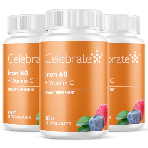 Celebrate Vitamins Bariatric Iron with Vitamin C 60mg Iron 90-Chews