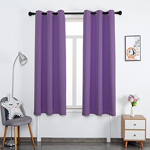 Blackout Curtains 280x130cm - Thermal Insulated, Super Soft Pencil Pleat Drapes for Bedroom & Living Room - Ideal Light Blocking & Energy Efficient Window Treatments