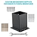 AXWHYS 4x4 Post Base 8 Pcs, (Inner Size 3.6x3.6) Post Anchors, 13GA Thick Solid Steel & Black Powder Coated,Deck Post Brackets Support Deck Base Plate Pergola Brackets Fence Kit Mailbox Mount…