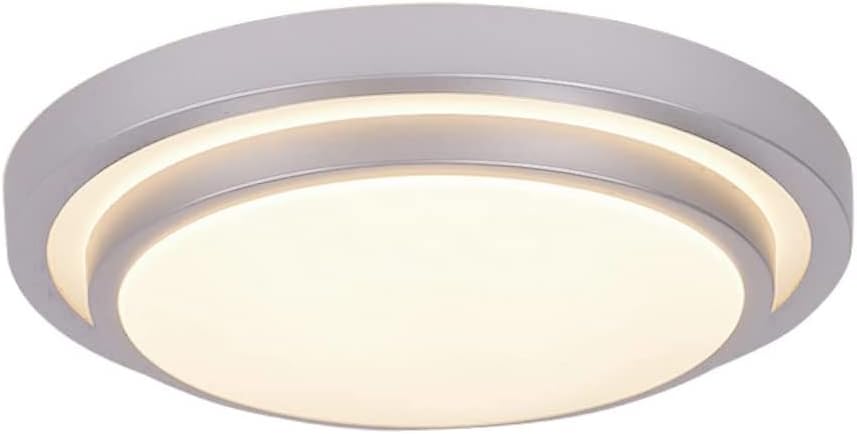 ZHMA 12W Flush Mount Ceiling Light,960LM,20 * 20 * 8cm,LED Ceiling Lamp,Brush Aluminum Ceiling Light,Modern Waterproof LED Panel Light,Warm White,Bright