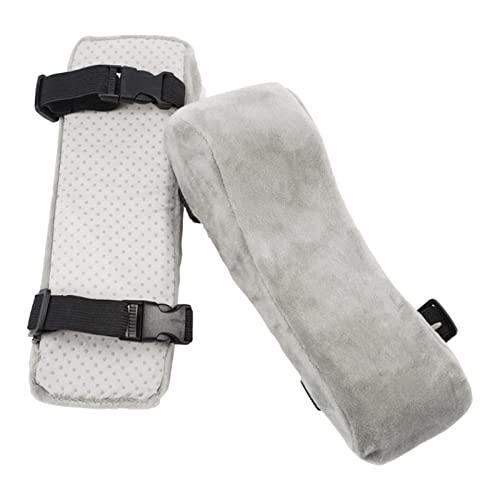 2 Pack Chair Armrest Pads, Comfortable Arm Rest Thick Memory Foam Arm Pads Elbow Support for Desk Chair & Gaming Chair(Grey)