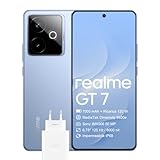 realme GT7 Smartphone 5G, Batteria 7000mAh, Ricarica Rapida 120W, Fotocamera Principale 50MP OIS, Raffreddamento IceSense, Processore Dimensity 9400e, IP69 (Blu, 256, GB, 12, GB)