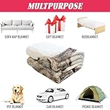 YISUMEI Bedruckte Kuscheldecke Niedlich Braun Hase Decke Flauschig Weich Fleecedecke 150x200 cm