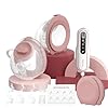 Momcozy V2 Pro Tire-lait électrique – Ultra léger et compact, double tire-lait portable mains libres avec 3 niveaux d'aspiration et 15 niveaux, pompe à lait électrique silencieuse avec anti-fuite