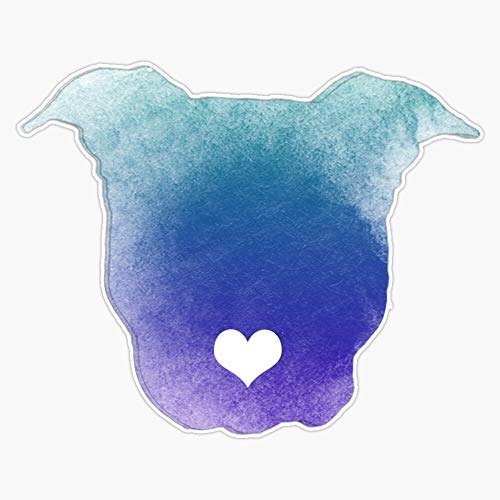 Watercolor Pitbull Love Vinyl Waterproof Sticker Decal Car Laptop Wall Window Bumper Sticker 5