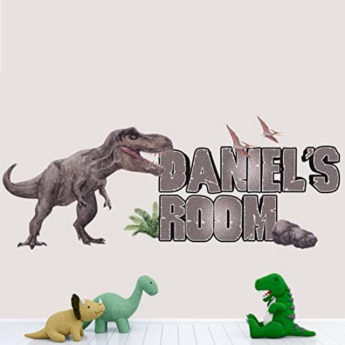 AdesiivoStudio Dinosaur Wall Decals for Boys Room - Name Stickers Kids Personalized 3D Decor Customizable Decoration Bedroom Decal Animal Art,KA2134 2 41L9N6POStL. AC