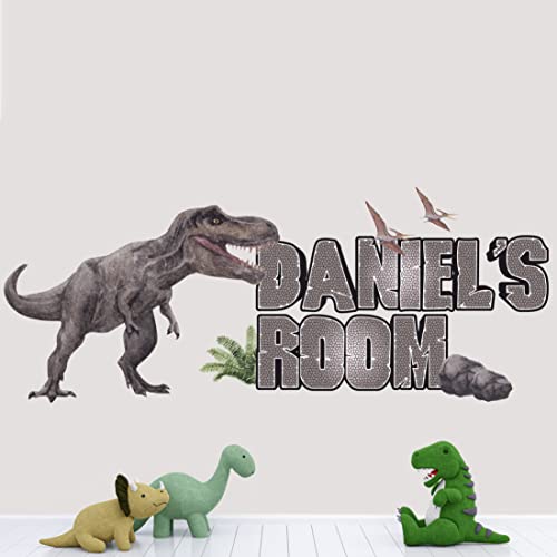 Vinilo Decorativo Dinosaurio Personalizable para Niños miniatura 2