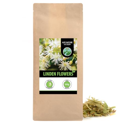 Alpi Nature Linden Tea 500g 1.1 lb, Dried Linden Leaves with Blossoms, Blossom Tea Loose