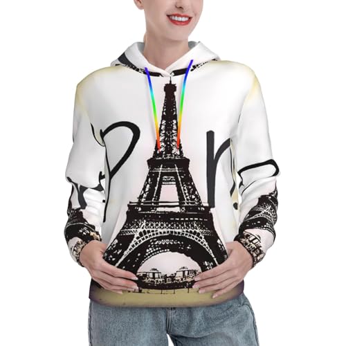 Sweat à capuche femme Love Paris EdWal, le pull souvenir idéal à offrir à vos proches