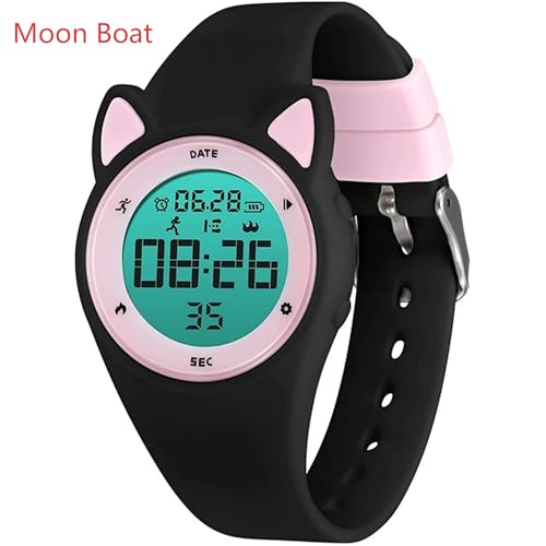 Moon Boat Digital Toy Watch with Alarm Clock, Stopwatch,Pedometer as Christmas Gift4