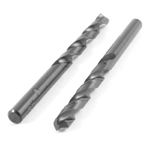 Aexit 2 Pcs Tool holder 6.1mm Straight drill hole Split Point Tip HSS High Speed Steel Twist Drill Bit Model:50as394qo416