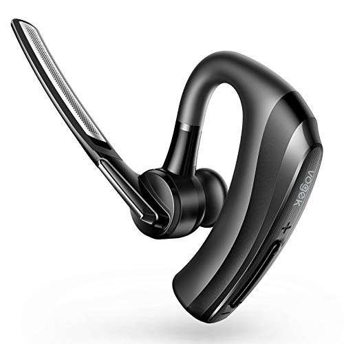 Bluetooth Earpiece, Vogek Bluetooth Headset aptX HD 16 Hours Talktime with CVC8.0 Noise Cancelling Mic Mute Key Hands-Free Earphones for Business Driving Office Compatible with Cellphone PC
