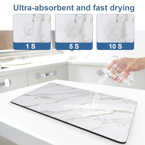 Coorug BRICK MARBLE Dish Drying Mat For Kitchen Counter thumb #2