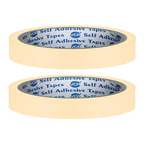 VCR Masking Tape - 20 Meters in Length 12mm / 0.5" Width - 2 Roll...