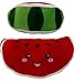 Soma Plüsch-Kissen Melone Wassermelone XXL 30 cm Melon rot grün Lebensmittel Spielzeug Kuschel-Tier Plüsch-Tier Früchte