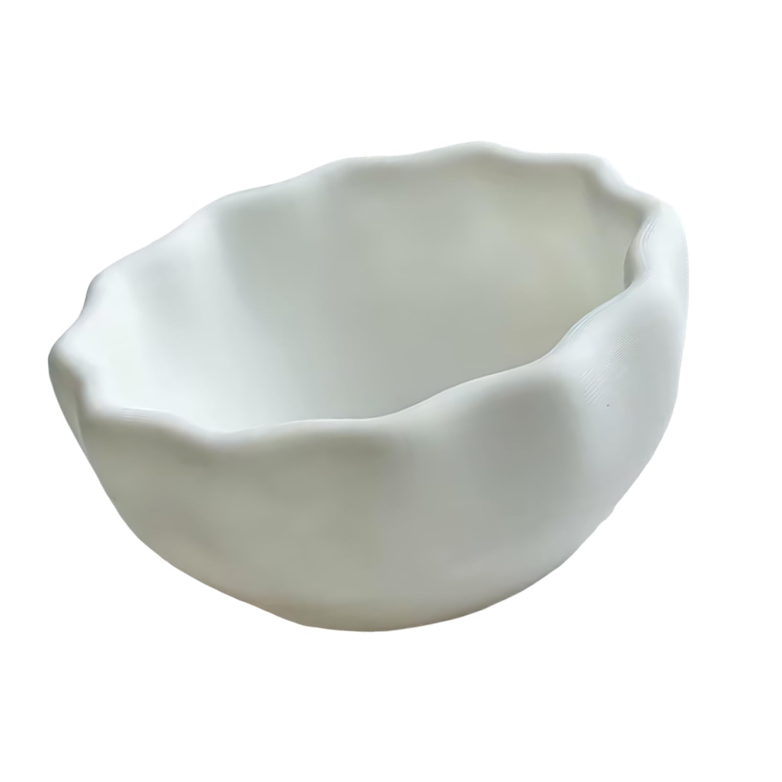 Bedside Catchall Bowl Organizer, Scalloped Jewelry Tray for Earrings Bracelets Necklaces on Home Dressers Jewelry Tray Matte Scalloped Catchall Bowl Vanity Organizer Bedside Storage Entryway Tabletop