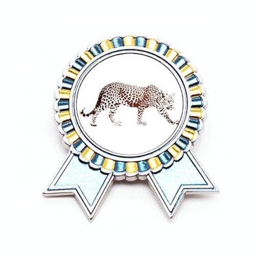 Broche guépard marron Art déco en métal M pour sublimer vos tenues de soirée