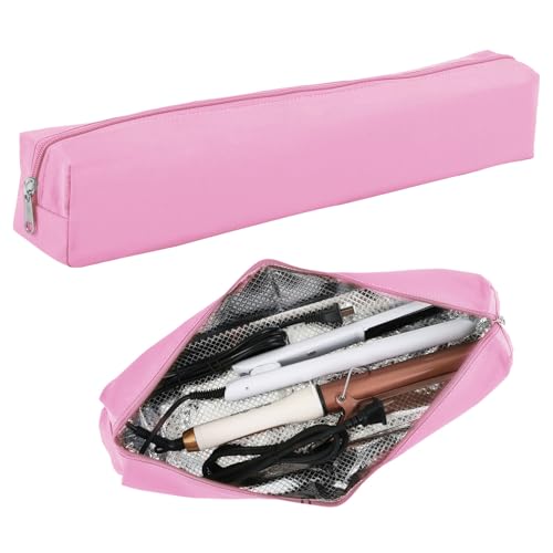 Suafrnut Professional Hot Hair Tools Organizer Bag Portable Travel Heat Resistant Storage Case Pouch for Curling Irons, Flat Irons, Hair Straightener and Styling Tools(17.7
