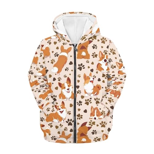 Girls Zip Up Hoodies Long Sleeve Lightweight Casual Jacket Crewneck Soft Novelty Graphic Jacket 6-16Years