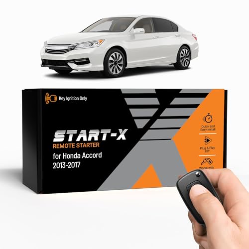 Start-X Remote Starter Kit for Honda Accord (2013-2017) Vehicles with Key Ignition Only | Not Compatible with Push-to-Start Models | Plug & Play | Use Your OEM Key Fob | Zero Wire Splicing