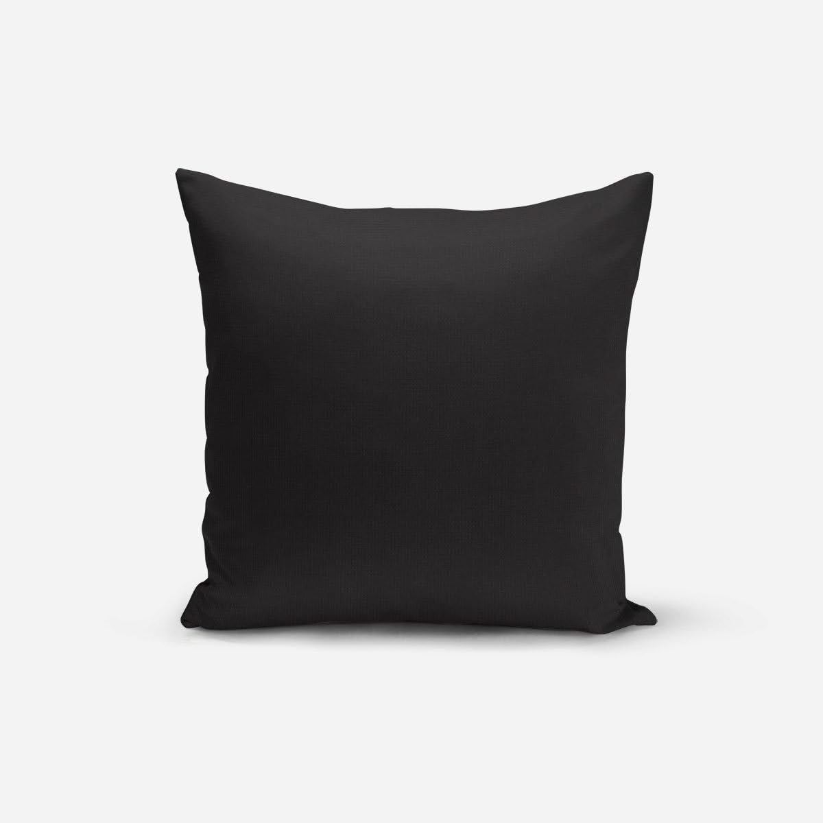 SCHÖNER LEBEN. Funda de cojín con relieve en relieve, color negro, diferentes tamaños, fundas de almohada: 70 x 70 cm (alto x ancho)