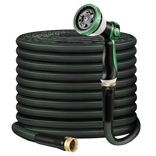 Torioweg Garden Hose 50FT – Lightweight Water Hose 3/4”, Flexible Hose with 10 Sprayer, Burst-Resistant, Anti-Kink for Outdoor Use, Watering(Green)