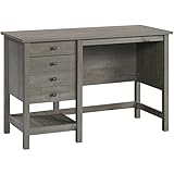 Sauder Cottage Road Single Pedestal Desk in Engineered Wood-Mystic Oak Finish