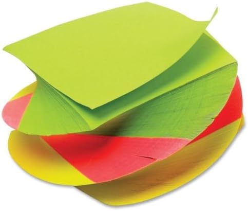 TOPS 3 x 3 Inches Neon Twirl Memo Pads, Assorted Colors, 400 Sheets/Pad, Pack of 12 (99529)