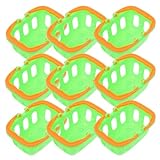 HONMEET 10pcs Miniature Grocery Shopping Baskets with Handles, Small Pretend Play Supermarket Accessories