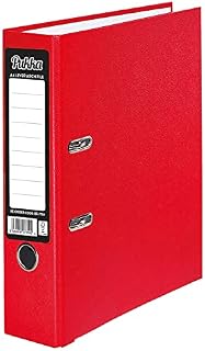 ED Pukka A4 Glossy 2-Ring Lever Arch Files School Work Office 75mm Spine File Organiser (Black)