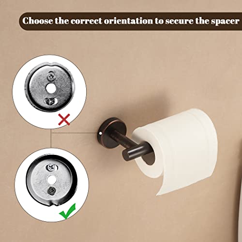 Bronze Toilet Paper Holder Hand Towel Holder, Oil Rubbed Towel Ring Toilet Tissue Holder Set, Farmhouse Toilet Paper Roll Holder Hand Towel Hanger Bathroom Hardware Wall Mounted 2 Pieces #TOP3