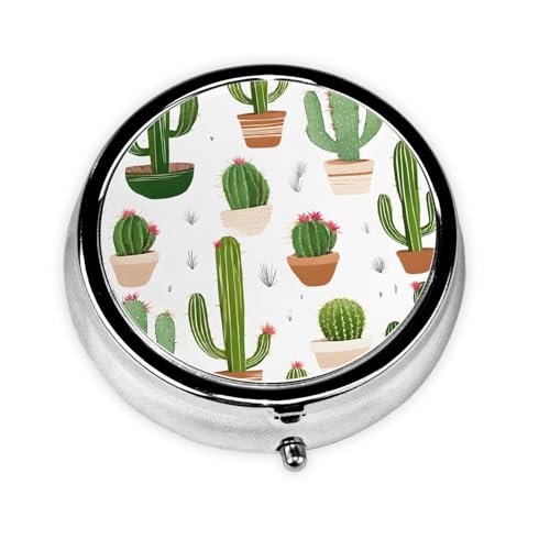 1 pc Small Pill Box 3 Compartment Portable Pill Case for Pocket Purse Pill Organizer Container Holder to Hold Vitamins Medication Fish Oil Supplements (Floral Bloom)